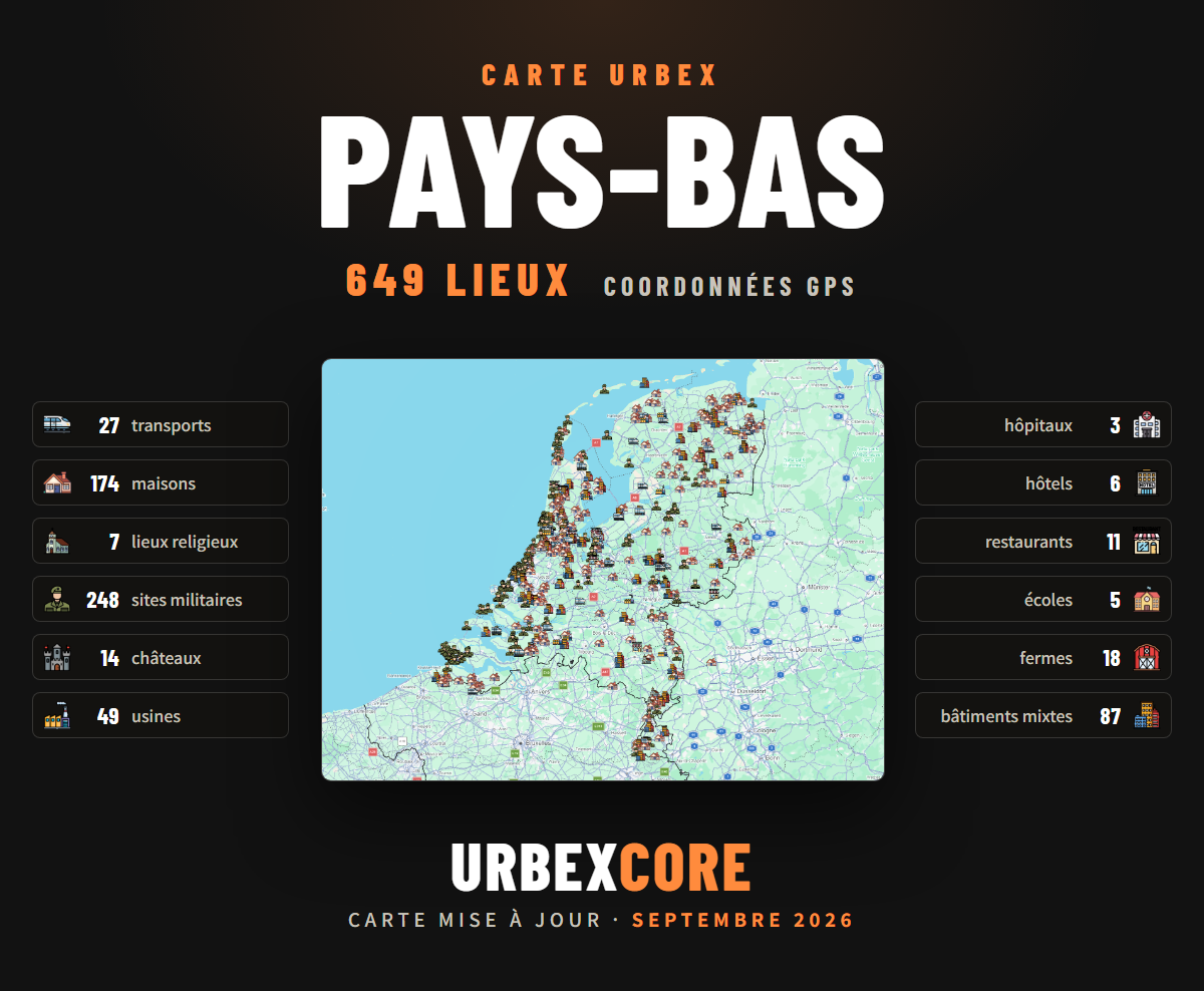 Urbex Map – Netherlands (649 places)