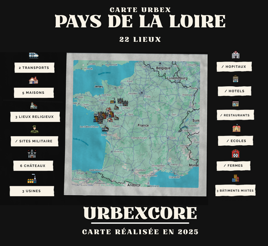 Carte Urbex –  Pays De La Loire (22 lieux)