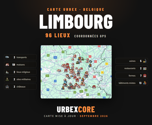 Urbex map - Limburg (96 places) 