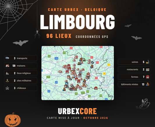 Carte urbex - Limbourg (96 lieux)