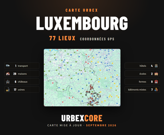 Carte urbex du Luxembourg : 77 lieux abandonnés avec coordonnées GPS (maisons, usines, châteaux, écoles…), à ouvrir dans Google Maps