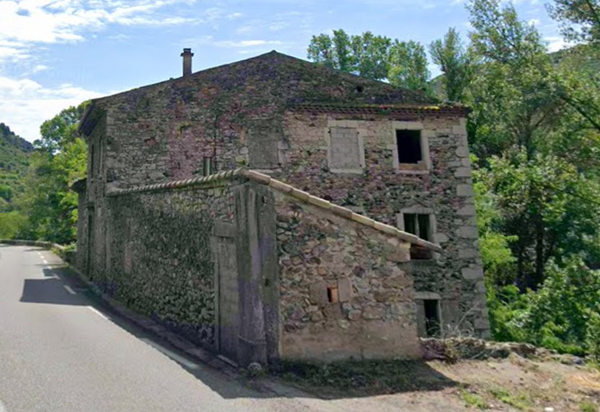 Concrete house, abandoned place in France