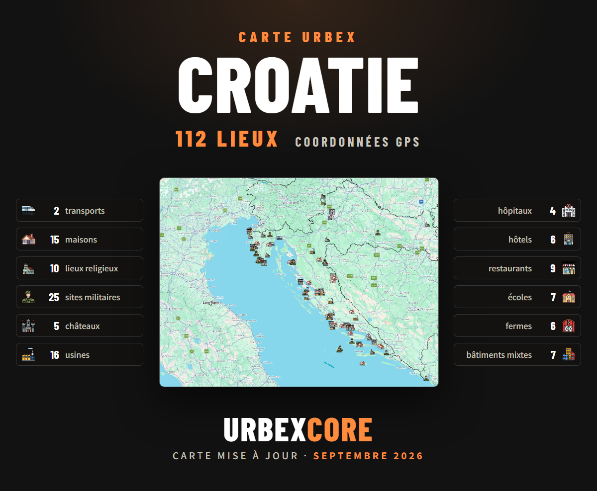 Urbex Map – Croatia (112 places) 