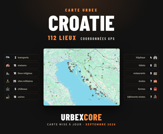 Urbex Map – Croatia (112 places) 