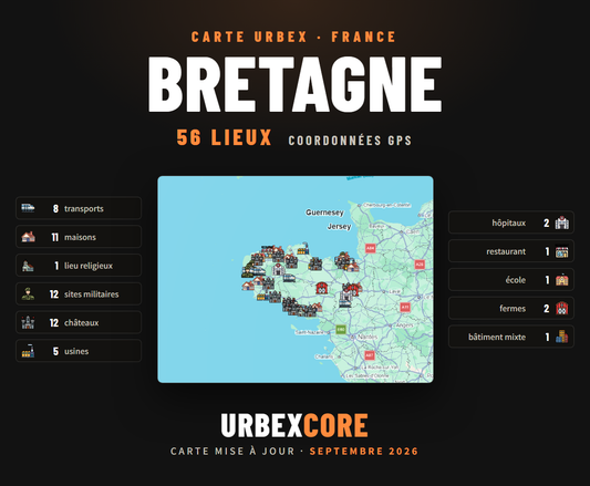Carte Urbex – Bretagne (56 lieux)