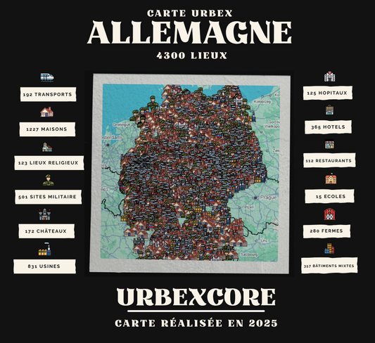 Carte Urbex – Allemagne (4300 lieux)