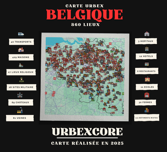 Carte Urbex – Belgique (860 lieux)