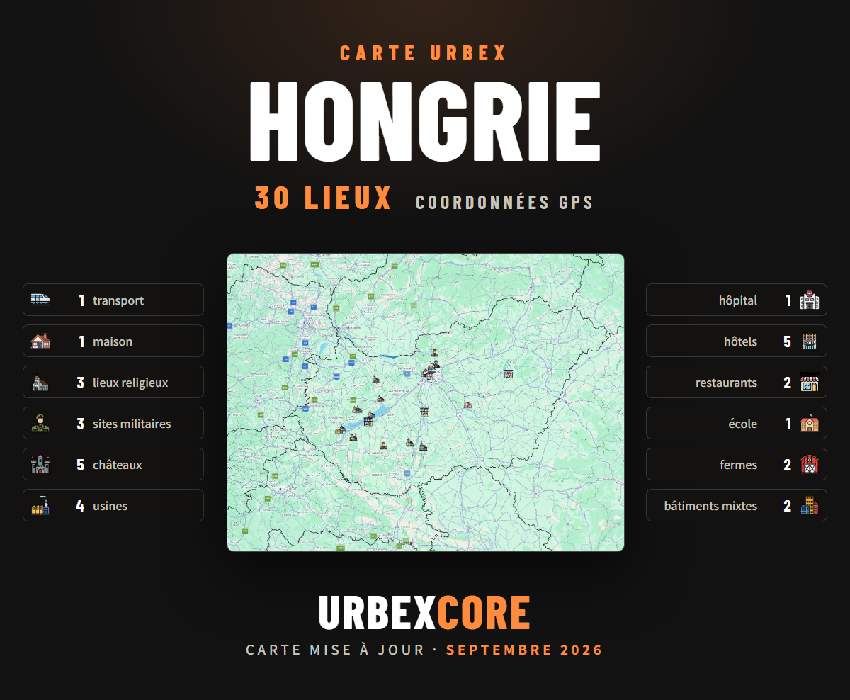 Urbex Map – Hungary (30 places) 
