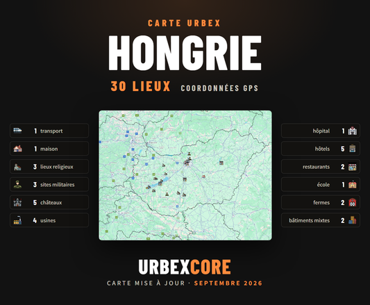 Urbex Map – Hungary (30 places) 
