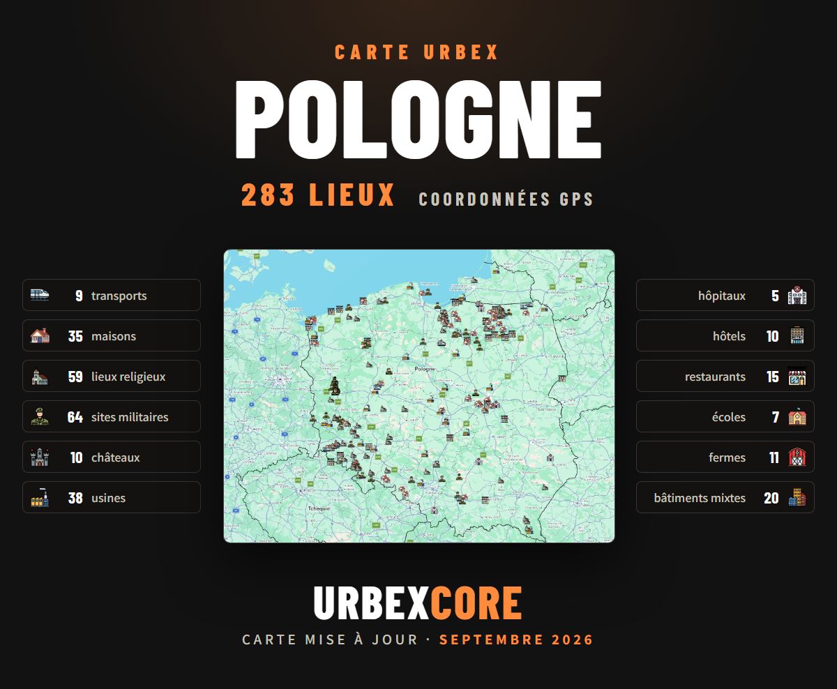 Urbex Map – Poland (283 places) 