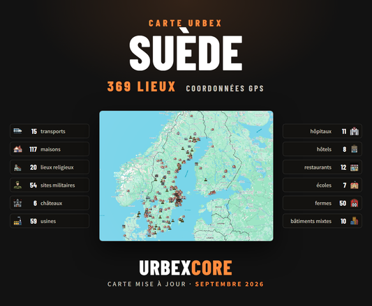Urbex Map – Sweden (369 places) 