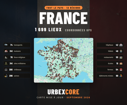 Carte Urbex – France (1699 lieux)